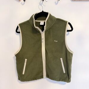 Aritzia green fleece vest